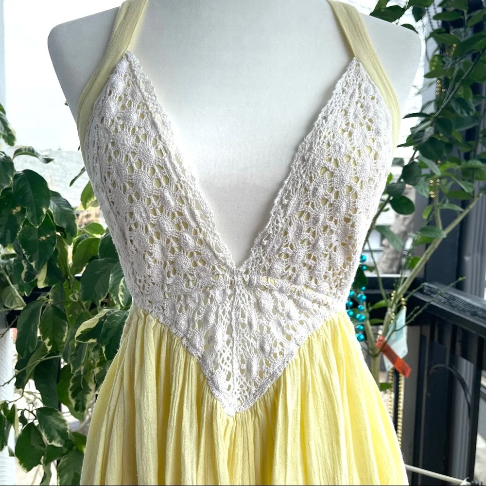 Yellow and white Free people summer dress - Picture 8 of 11
